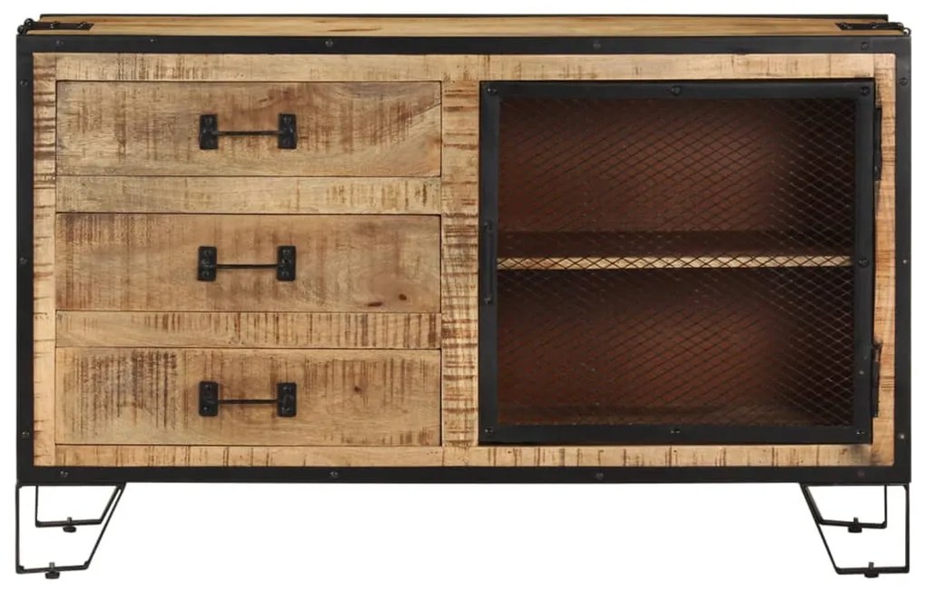 vidaXL Ντουλάπι με Συρτάρια 100x31x60 εκ Μασίφ Ακατέργαστο Ξύλο Μάνγκο