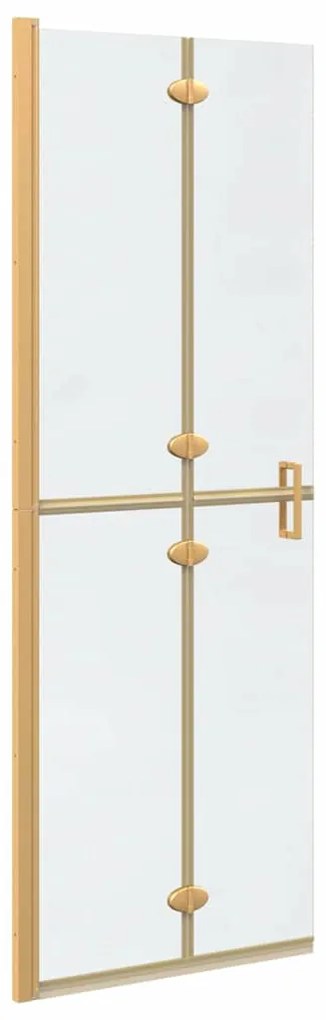 vidaXL Τοίχος Walk-In Ντους Χρυσό 90 x 6.5 x 190 εκ.