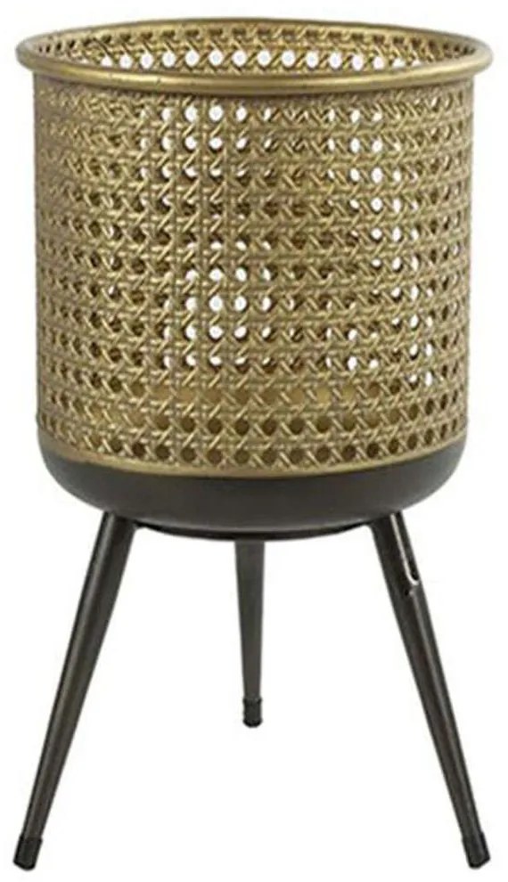 Κασπώ Σε Τρίποδο 013.787065 21,5x32,5cm Black-Gold Metal