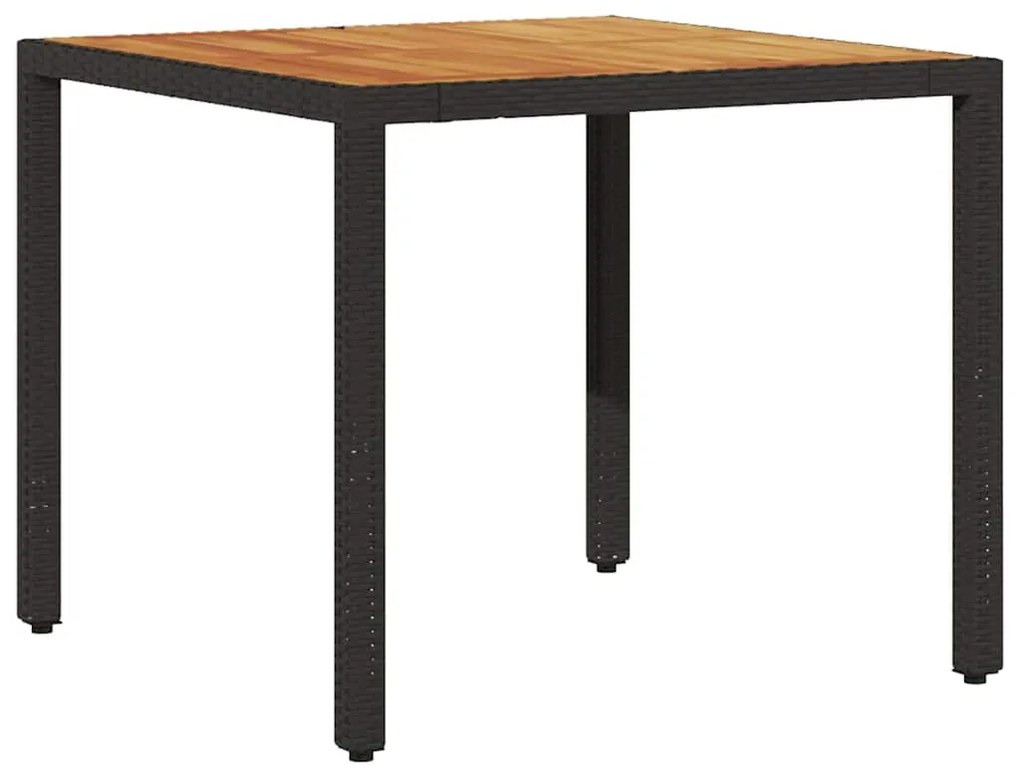 vidaXL Σέτ φαγητού για κήπο 3 pcs Μαύρο Πολυ ράταν