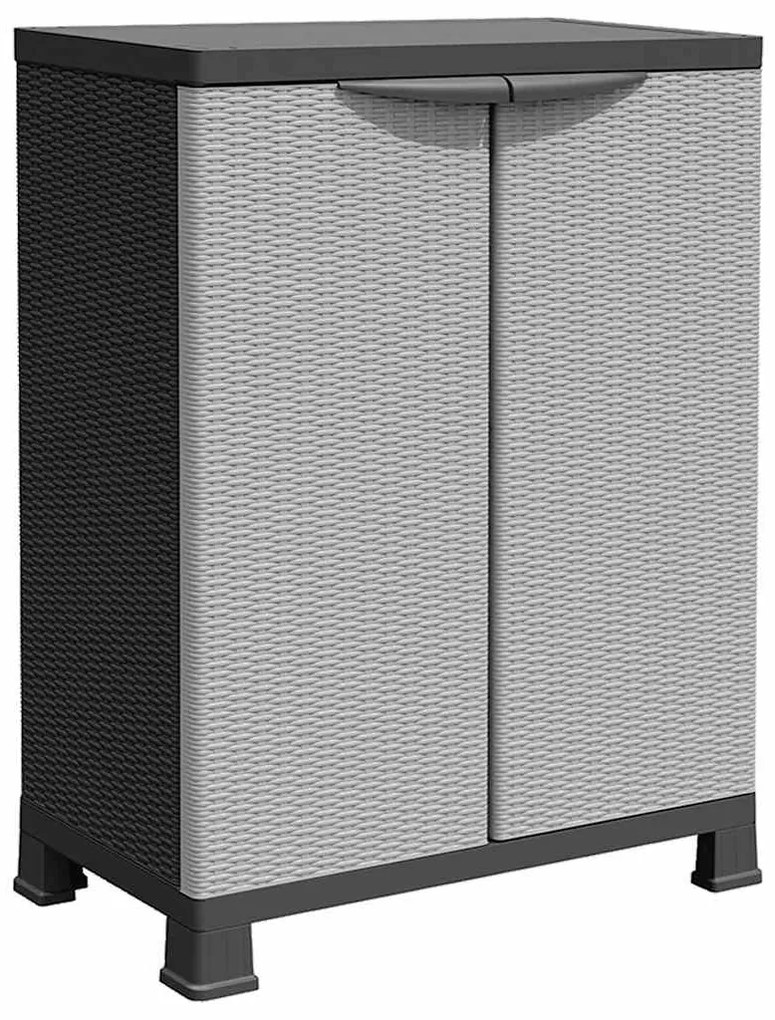 vidaXL Πλαστικό Ντουλάπι 68 x 39 x 92 εκ. με Σχεδιασμό σε Στυλ Ρατάν