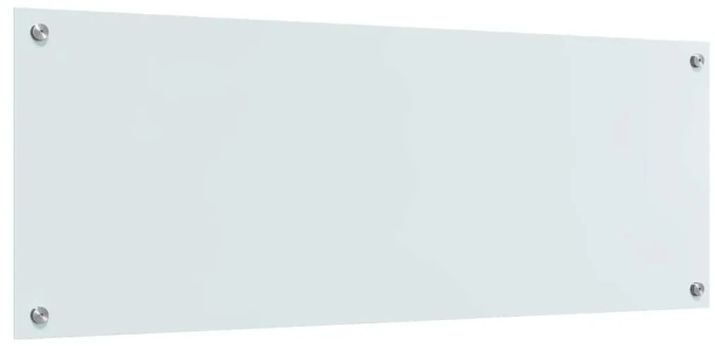 vidaXL Πίσω Πάνελ Κουζίνας Λευκό 110 x 40 x 0.6 εκ. σκληρυμένο γυαλί