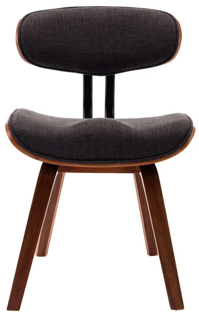 vidaXL Καρέκλες Τραπεζαρίας 6 τεμ. από Λυγισμένο Ξύλο / Γκρι Ύφασμα