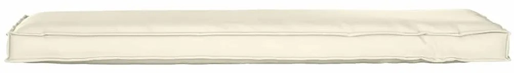 vidaXL Μαξιλάρι παλέτας για πάγκο Κρεμ 140 x 40 x 8 εκ. Ύφασμα Oxford