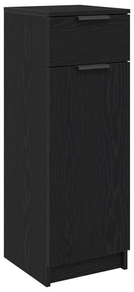 vidaXL ντουλάπι μπάνιου  μαύρη δρυς 32x34x90 cm επεξεργασμένο ξύλο