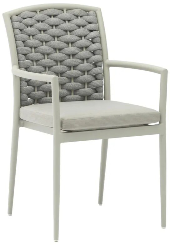 Τραπεζαρία Kliton - Moritz σετ 3τεμ αλουμίνιο σε λευκή και γκρι απόχρωση 80x80x74εκ 80x80x74 εκ.