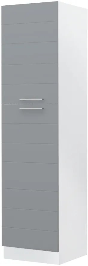 Επιδαπέδιο ντουλάπι ψηλό Hudson K23-60-1KF-Λευκό - Λευκό γυαλιστερό
