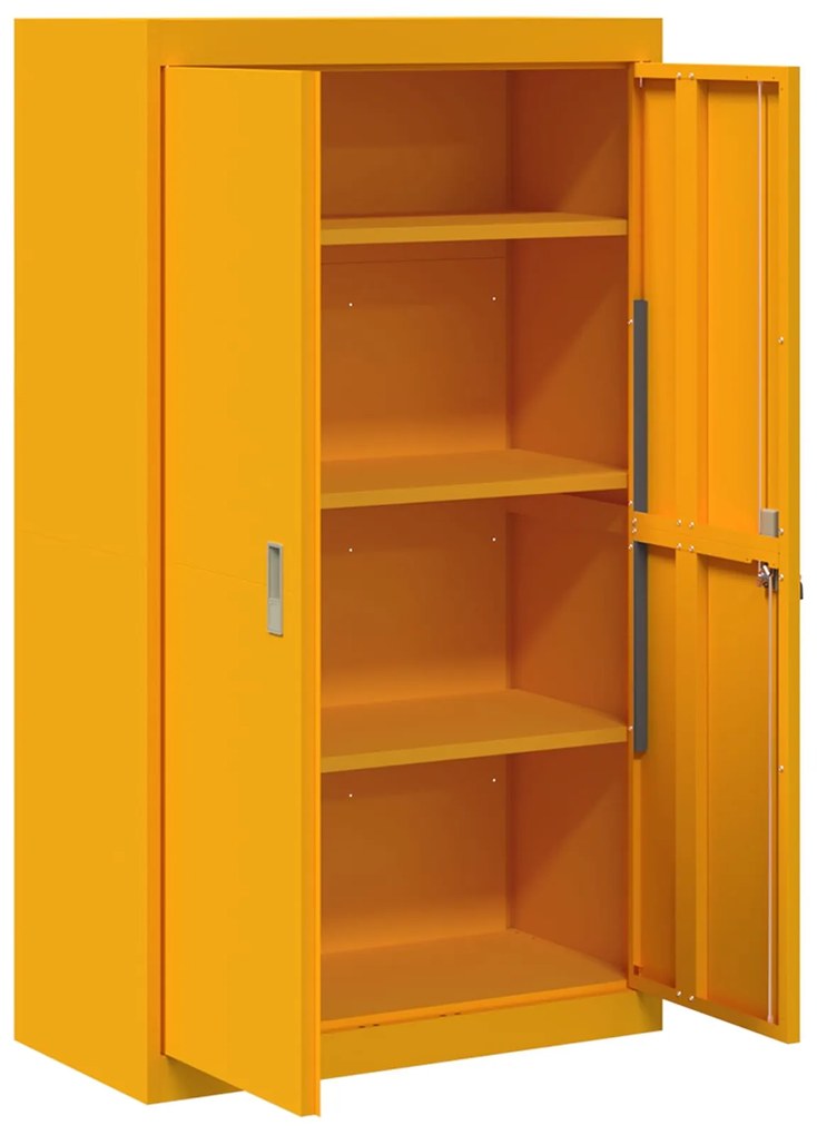 vidaXL Ντουλάπι αποθήκευσης 2 pcs Χαμομηλί κίτρινο 80 x 40 x 140 εκ