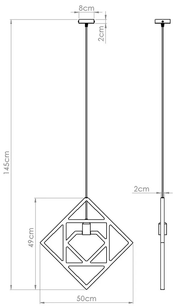 Κρεμαστό φωτιστικό CARO/ξύλο/1x15W