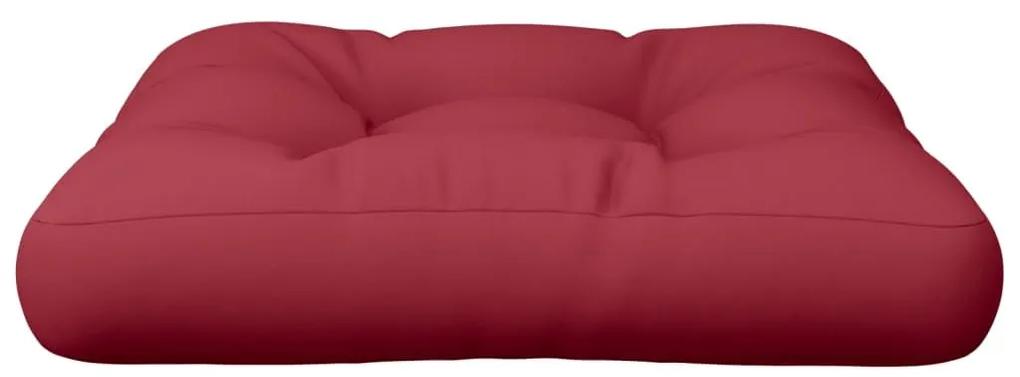 Μαξιλάρι Καθίσματος Παλέτας Μπορντό 60 x 60 x 12 εκ. Υφασμάτινο - Κόκκινο