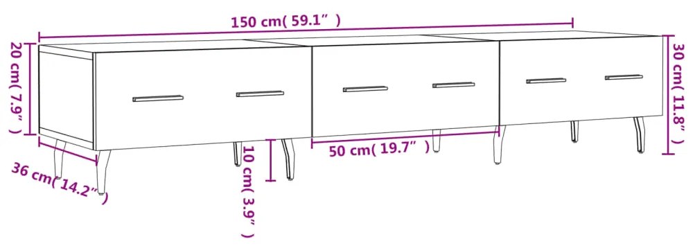 ΈΠΙΠΛΟ ΤΗΛΕΟΡΑΣΗΣ ΛΕΥΚΟ 150X36X30 ΕΚ. ΑΠΟ ΕΠΕΞΕΡΓΑΣΜΕΝΟ ΞΥΛΟ 829164