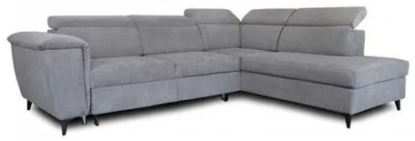 ΚΑΝΑΠΕΣ ΔΕΞΙΑ ΓΩΝΙΑ Fylliana Alessia ΓΚΡΙ ΥΦΑΣΜΑ 284x216x100εκ 872-224-068