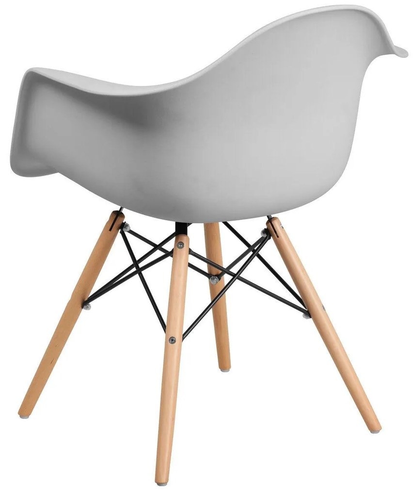 Καρέκλα Casual Fylliana Λευκό κάθισμα - Φυσικά πόδια 65x64x79 εκ. 4αδα 65x64x79 εκ.