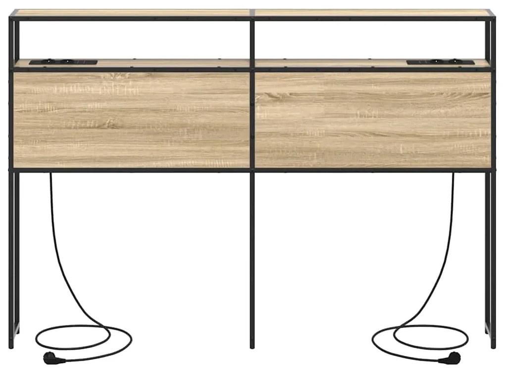 vidaXL Κεφαλάρι Αποθήκης με ράφι Sonoma Δρυς 135 cm Επεξεργασμένο ξύλο