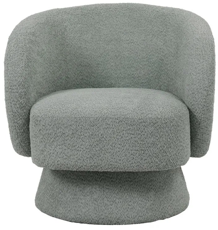 Πολυθρόνα περιστρεφόμενη Kreslo μπουκλέ ύφασμα σε φυστικί απόχρωση 78x81x77εκ 78x81x77 εκ.