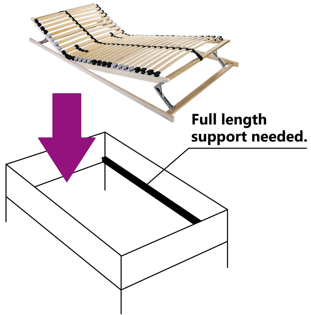 vidaXL Στιβαρό Κρεβάτι με Σλάντα Καφέ 100 x 190 cm Στερεό Ξύλο Μηλιάς