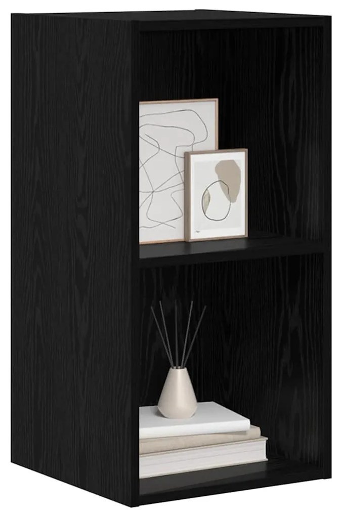 vidaXL Σετ επίπλου τηλεόρασης Επιτοίχιο Μαύρη Οξυά 37 x 37 x 72 εκ