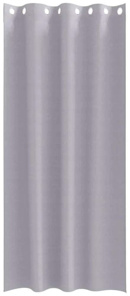 vidaXL Κουρτίνες 2 pcs Μεταλλικό Γκρι 260x140εκ. Πολυεστέρας