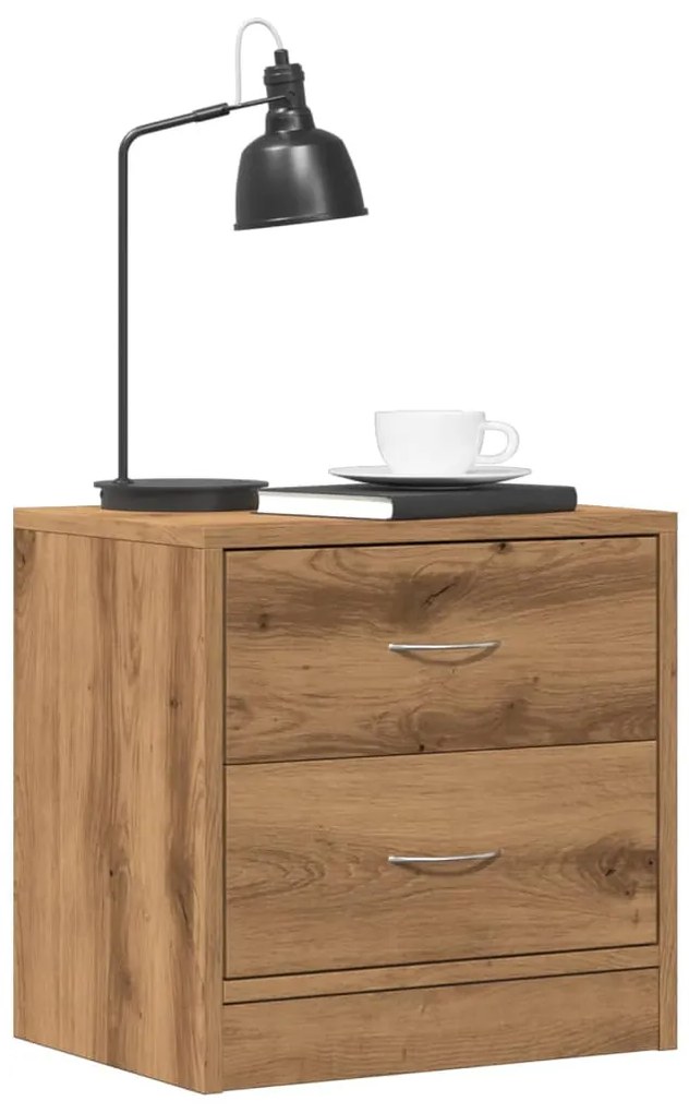 vidaXL Κομοδίνα 2 τεμ. Αρτισιανή Δρυς 40x30x40 εκ. από Επεξεργ. Ξύλο