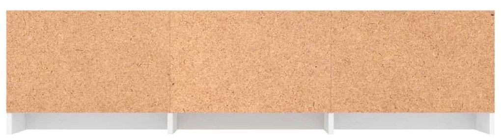Έπιπλο Τηλεόρασης Γυαλιστερό Λευκό 140x40x35,5 εκ. Επεξ. Ξύλο - Λευκό