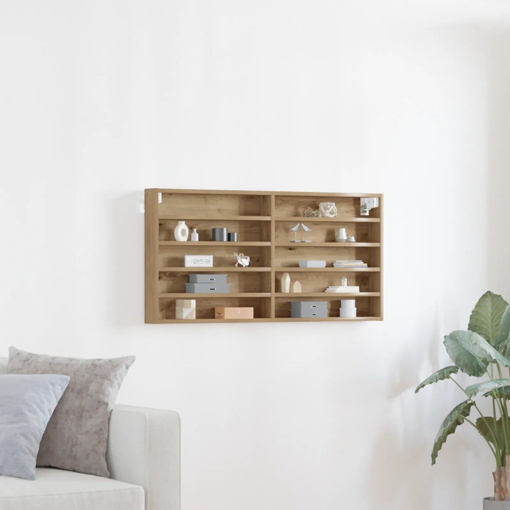 vidaXL Βιτρίνα artisan δρυς 100 x 8.5 x 50 cm Επεξεργασμένο ξύλο
