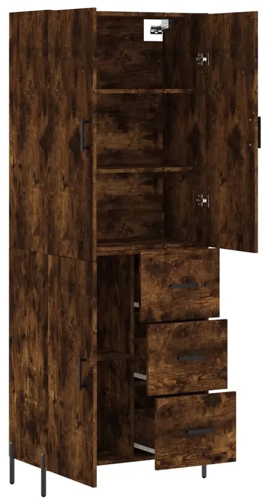 vidaXL Ντουλάπι Καπνιστή Δρυς 69,5x34x180 εκ. από Επεξεργασμένο Ξύλο