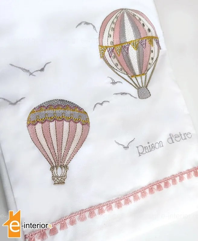 Σετ Σεντόνια Κούνιας Hot Air Balloon - Pink 108108001