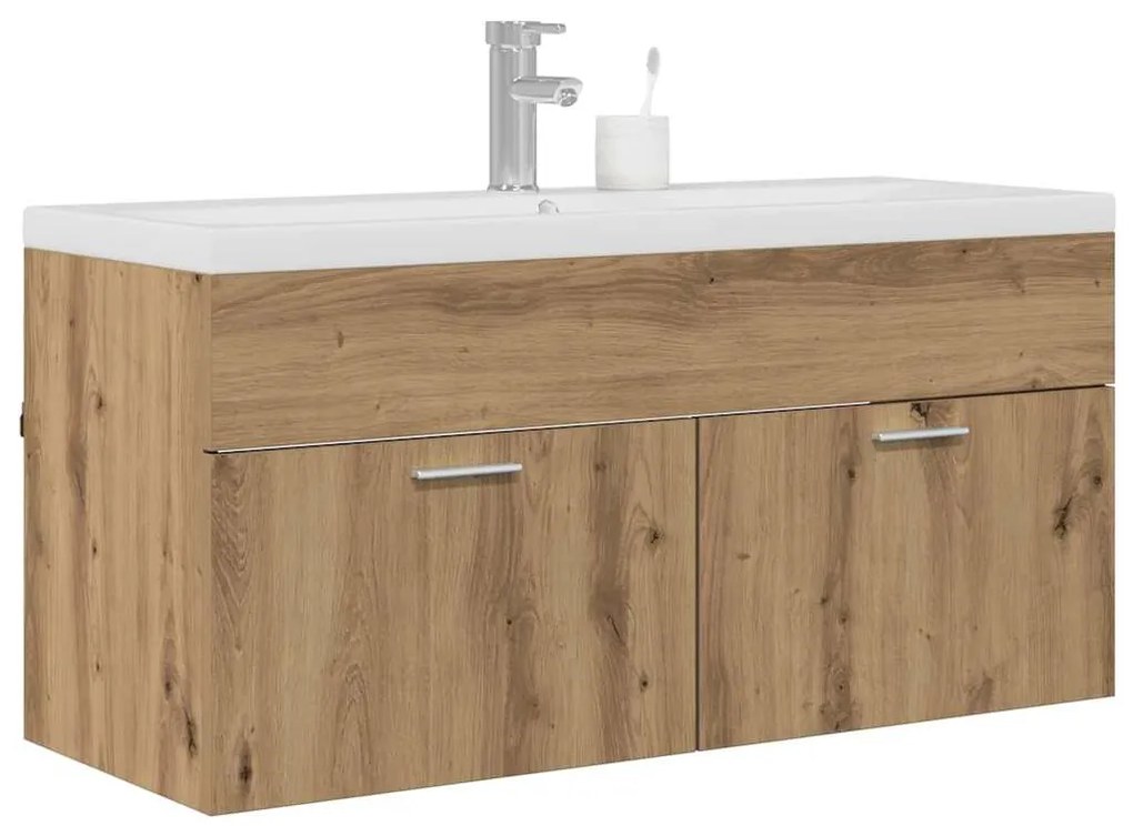 vidaXL Ντουλάπι Μπάνιου με συρτάρι Artisan Oak 100 x 38,5 x 46 cm