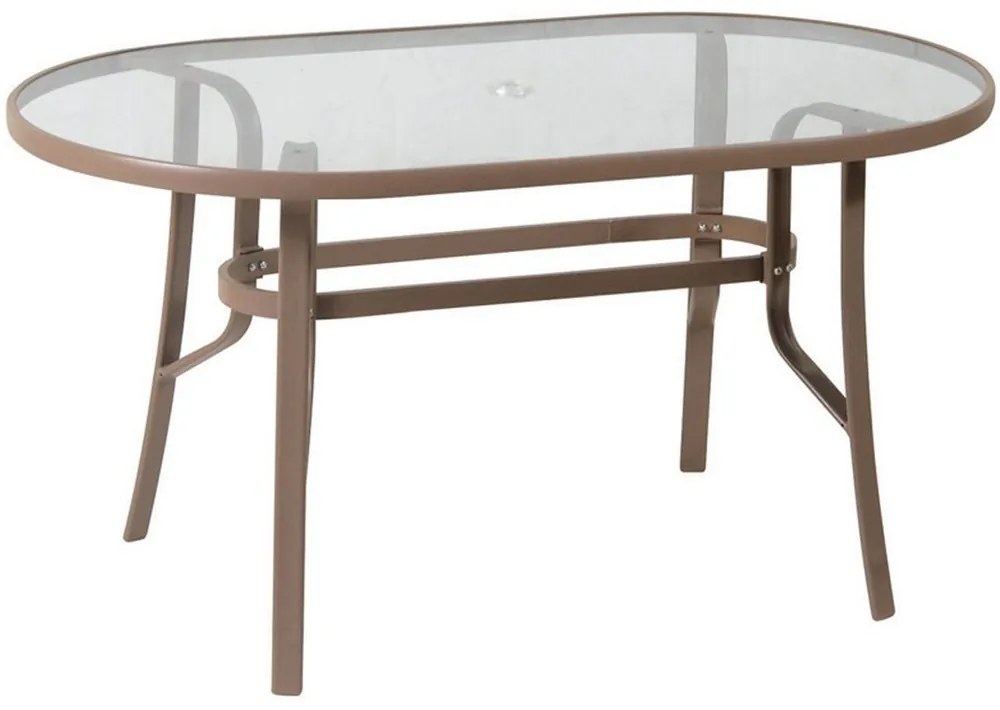 Τραπέζι Οβάλ 154559 Brown 80X140X75cm