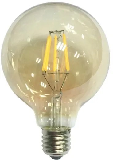 Λαμπτήρας LED Filament E27 Globe 6W 2700K Dimmable Amber