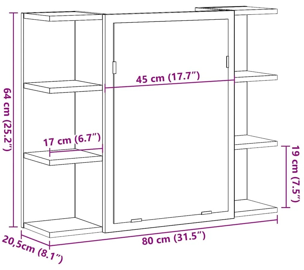 ΚΑΘΡΕΦΤΗΣ ΜΠΑΝΙΟΥ ΓΚΡΙ ΣΚΥΡΟΔΕΜΑΤΟΣ 80X20,5X64 ΕΚ. ΜΟΡΙΟΣΑΝΙΔΑ 856035