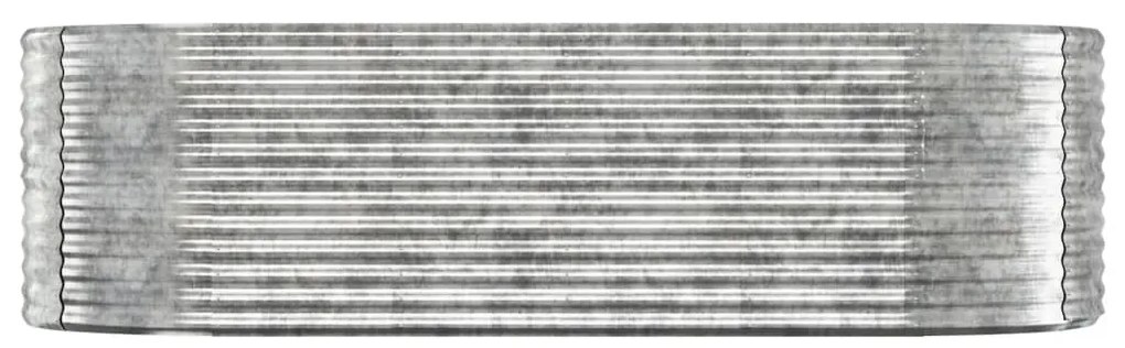 vidaXL Ζαρντινιέρα Ασημί 249x100x68 εκ. Γαλβανισμένος χάλυβας