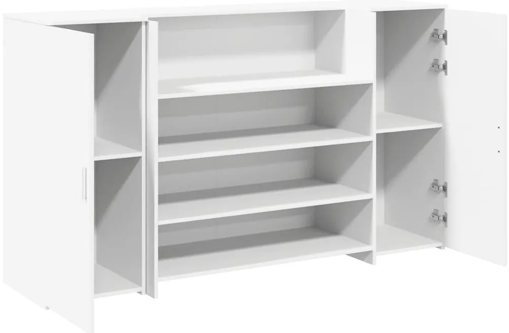 vidaXL Γραφείο υποδοχής Λευκό 180x50x103,5 cm Κατασκευασμένο ξύλο