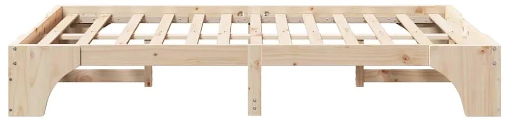 vidaXL Σκελετός Κρεβατιού Φυσικό 120 x 200 cm Στερεά ξυλεία πεύκου