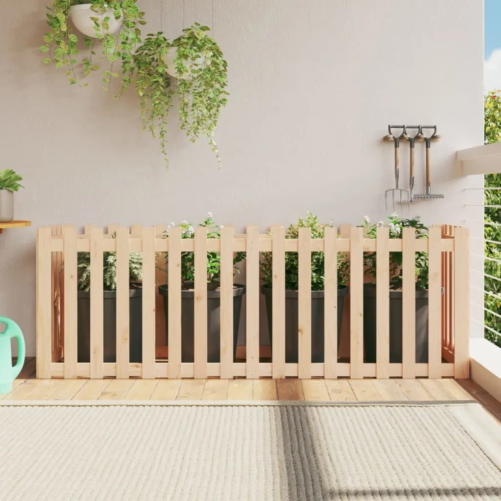 vidaXL Ζαρντινιέρα Υπερυψωμένη Σχ Φράχτη 200 x 50 x 70 εκ. Μασίφ Πεύκο