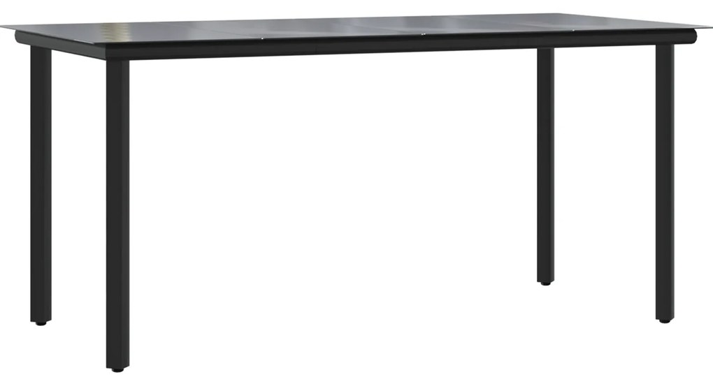 vidaXL Σετ τραπεζαρίας 5 pcs Ανοιχτό γκρι και Μαύρο 160 x 80 x 74 εκ.