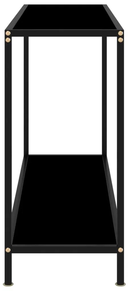 vidaXL Τραπέζι Κονσόλα Μαύρο 120 x 35 x 75 εκ. από Ψημένο Γυαλί