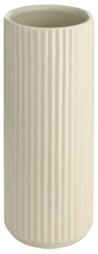 Βάζο Κεραμικό Με Γραμμές Mitane 421006 13x34,5cm Grey Eglo Κεραμικό
