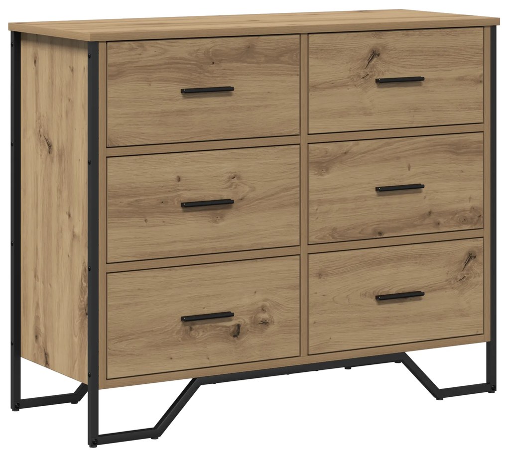 vidaXL Κουτί με Συρτάρια Ξυλόπινα 91x35.5x74.5 εκ. Επεξεργασμένο Ξύλο