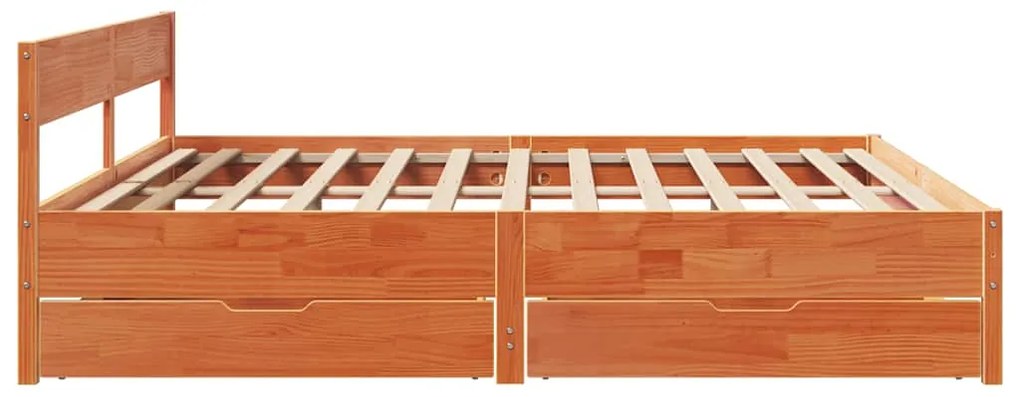 vidaXL Σκελετός Κρεβ. Χωρίς Στρώμα Καφέ Κεριού 180x200 εκ Μασίφ Πεύκο