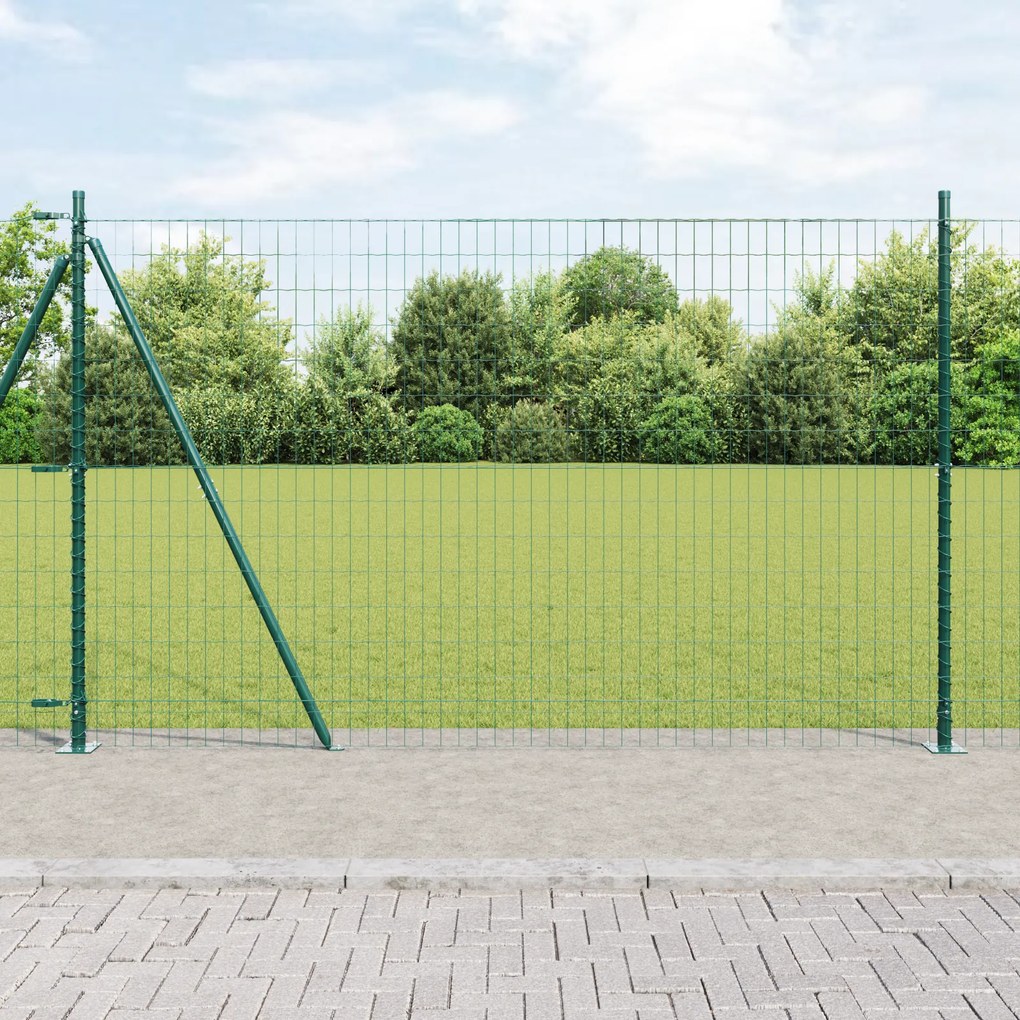 vidaXL Euro Fence με 7 ανυψωμένα πόδια 1.5x10 μ Γαλβανισμένος χάλυβας