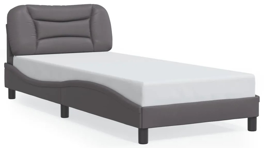 vidaXL Πλαίσιο κρεβατιού με LED χωρίς στρώμα Hvar Γκρι 80x200 εκ.