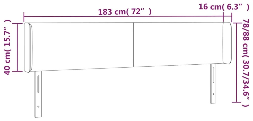 ΚΕΦΑΛΑΡΙ ΚΡΕΒΑΤΙΟΥ LED ΡΟΖ 183X16X78/88 ΕΚ. ΒΕΛΟΥΔΙΝΟ 3123021