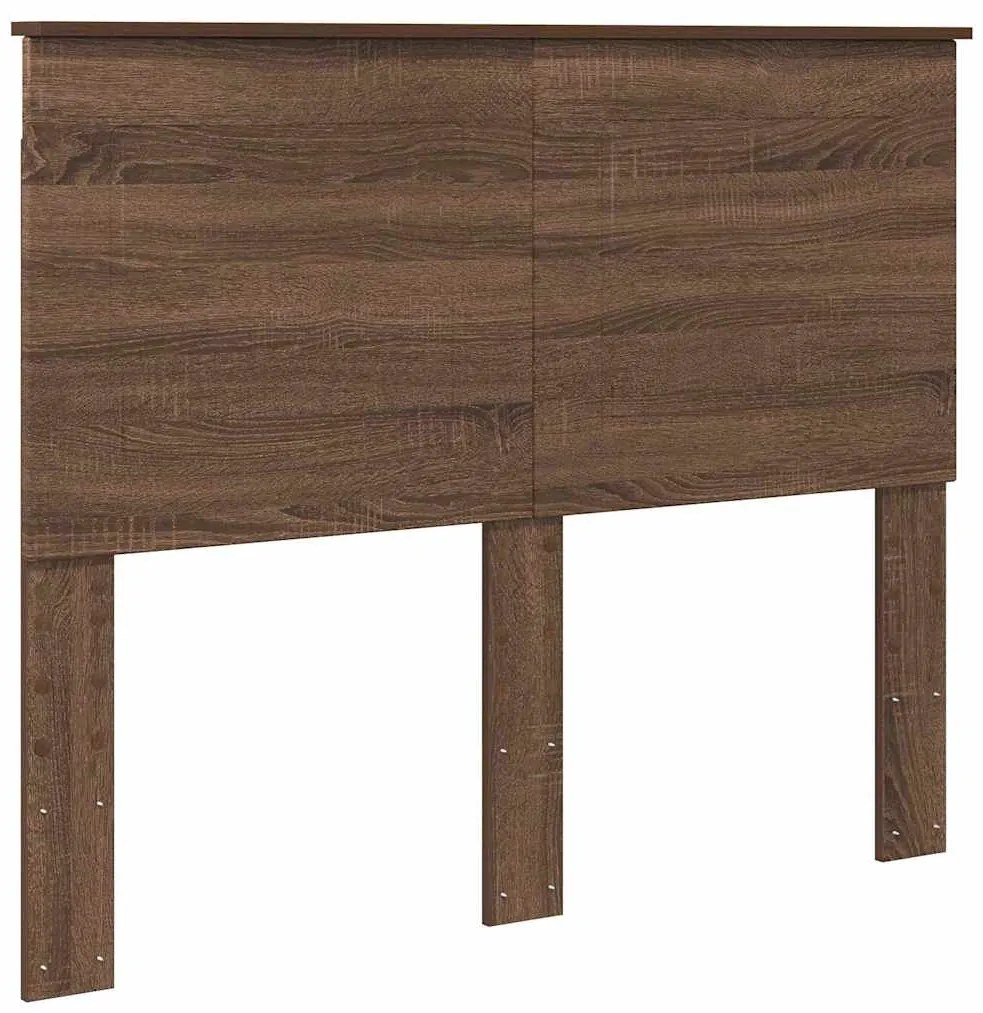 vidaXL Κεφαλάρι με κεφαλάρι Καφέ δρυς 120 cm Επεξεργασμένο ξύλο