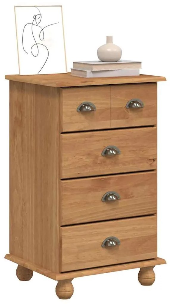 vidaXL Συρταριέρα ASKIM Καφέ 45,8 x 40 x 79 εκ. Στερεά ξυλεία πεύκου