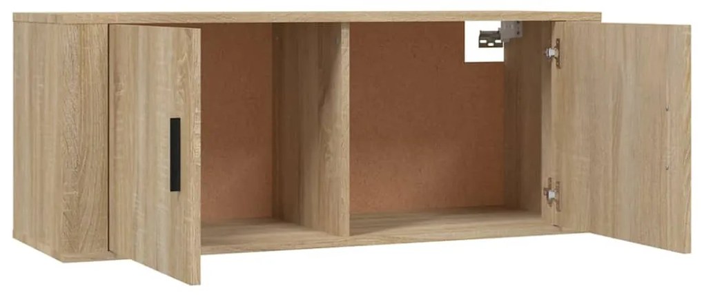 vidaXL Έπιπλα Τηλεόρασης Επιτοίχια 2 τεμ. Sonoma Δρυς 100x34,5x40 εκ