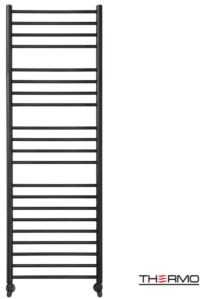 Thermo Bellavia Θερμαινόμενη πετσετοκρεμάστρα 150x50cm Silk Black ΔΕΝ ΠΕΡΙΛΑΜΒΑΝΤΟΝΤΑΙ ΔΙΑΚΟΠΤΕΣ &amp; ΑΝΤΙΣΤΑΣΕΙΣ