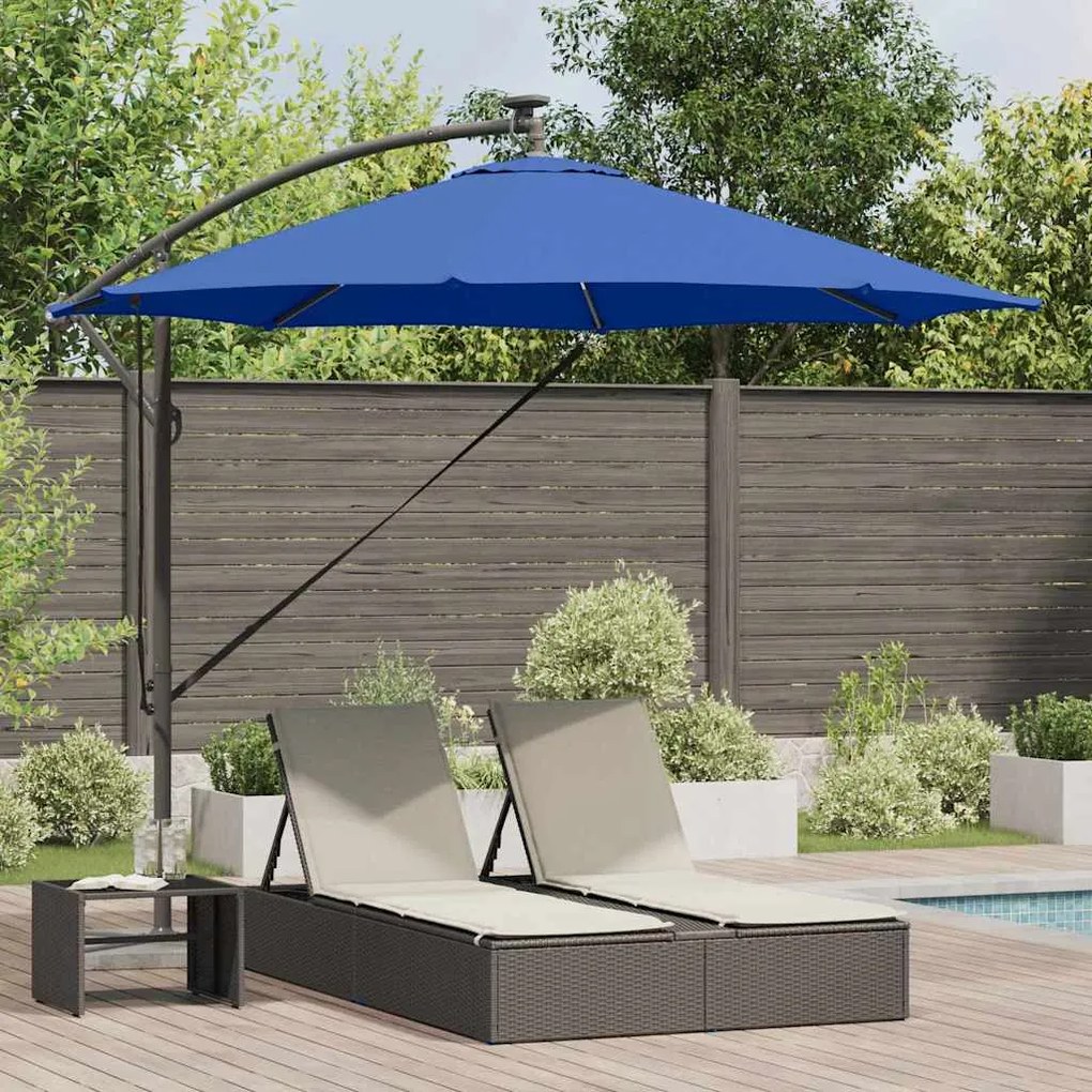 vidaXL Ομπρέλα Cantilever Banana Αζούρ μπλε 294 x 294 x 248 cm