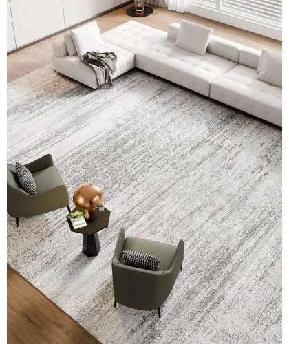 VEVOR Large Area Rug 10x14 ft Anti-Skid and Tear-Resistant Floor Mat Modern Gray