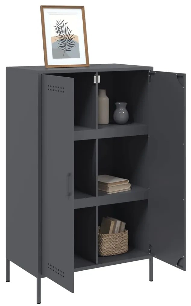 vidaXL Ντουλάπι Ανθρακί 68x39x113 εκ. από Ατσάλι